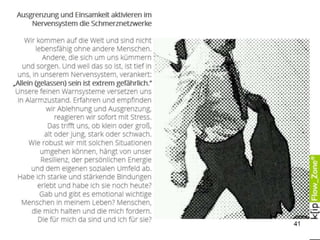 Stress meint Belastungen, die wir als Überforderung erleben.
Eine Stress-Situation ist uns unangenehm (und/oder gefährlich). Wir müssen
etwas tun: angreifen oder weglaufen. Und wenn das nicht geht, wählen wir den
“Ertragen”-Modus. Wir erstarren und warten auf Hilfe und/oder hoffen, dass es
vorbei gehen möge. Befinden wir uns “chronisch” in diesem Modus, beginnen wir
zu vergessen, zu verlernen – weil scheinbar jede Lösung, die unser Gehirn vorhält,
nicht funktioniert. Es beginnt die Auf-Lösung als Lösung.
Was wir wollen und was nicht!
Etwas “Stress im Blut” fokussiert uns, macht uns wach, steigert unsere
Leistungsfähigkeit. Wird der Druck intensiver, die Situation unangenehm, dann
fühlen wir uns “gestresst”. Jetzt sind wir 10-20% “dümmer” als wir sein müssten.
Der Hormon-Mix blockiert unsere mental-emotionalen Möglichkeiten. Wird die
Situation chronisch, dann wirkt sich die Blockade noch deutlicher aus.
Die Fähigkeit, uns und unsere Mitarbeiter nach einer “Aufregung” schnell wieder in
eine kohärente, eine konzentriert-stimmige Haltung zu bringen, ist ein wichtiger
Erfolgsfaktor für eine gesunde Leistungskultur.
Zum Thema:
Gerald Hüther, Biologie der Angst. Wie aus Streß Gefühle werden, Göttingen, 2009
41
 