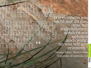 Dass Selbstbild, die Art, in der
wir über uns und andere
denken, gibt uns
jeden Tag den Rahmen für
unsere Erlebnisse vor. Es ist
wie eine Brille, durch die wir
die Welt erleben und formen.
Bereits im Talmud steht: Wir
sehen die Dinge nicht, wie sie
sind - wir sehen sie, wie wir
sind. Die Erkenntnis, dass es
immer mehr als eine
Handlungs- und Denk-Option
gibt, ist sehr hilfreich, das
Leben leichter und
lebenswerter zu machen. Eine
solche positive und flexible
Einstellung beschreibt eine
gesunde Einstellung
und ist deshalb ein
wesentlicher Baustein für das
eigene Wohlbefinden und die
eigene Resilienz. Das Selbstbild
bzw. die Einstellung bestimmt,
ob wir langfristig unser
Potential entfalten können
oder ob wir stagnieren. Das
Gute daran: Wir haben es
selbst in der Hand. 56
 