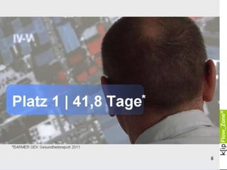Frithjof Bergmann erzählt, dass er immer mehr
Menschen trifft, „die ihre Arbeit als eine Art
milde Form von Krankheit erleben“. Man stirbt
nicht daran, aber Freude findet man keine. Das
Leben beginnt mit dem Feierabend und
überhöht sich im Urlaub.
“Arbeit kann einen der erfreulichsten und
befriedigendsten Aspekte unseres Leben
bilden.” erklärt Mihaly Csikszentmihalyi in
seinem Studienbericht zu Flow im Beruf (2003).
Bergmann bejaht das, wenn wir tun dürfen, was
wir wirklich wirklich machen wollen.
Wertschätzende Führung und Kommunikation,
sinnvolle Ziele und Identifikation sind
wesentliche Schlüssel für diesen Zustand der
optimalen Leistungsentfaltung und
Gesunderhaltung gleichermaßen. Ob das
gelingt, zeigt sich in der täglichen Anstrengung
und Führungs-Praxis im Unternehmen.
Frithjof Bergmann
Anthropologe, Philosoph +
Gründer und Chairmen
der NewWork NewCulture.
Networks
Lit (dt): Frithjof Bergmann,
Neue Arbeit, Neue Kultur,
Arbor Verlag, 2004,s13
Mihaly Csikszentmihalyi
Merkhilfe: „Chicks sent me
high“,empirischer
Psychologe und
Mitbegründer der
positiven Psychologie,
1975 beschrieb er das
Flow-Erleben. Er gilt als
herausragendster
Wissenschaftler auf
diesem Gebiet
Lit: Mihaly Csikszentmihalyi
Good Business. Leadership,
Flow, and the making of
Meaning“, New York, 2003
(dt. Flow im Beruf“, Stuttgart
2004, s.58ff)
8
 