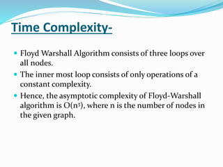 Floyd’s and Warshal’s Algorithm ujjwal matoliya.pptx | Technology ...