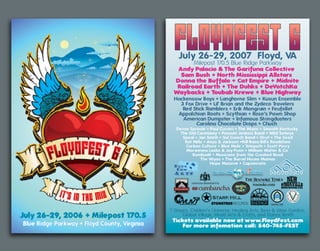 Floyd Fest Postcard Flyer