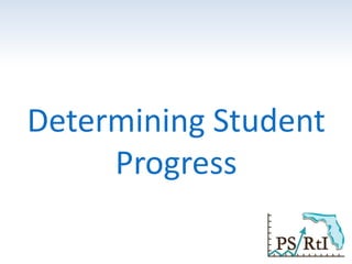 Determining Student
Progress
 