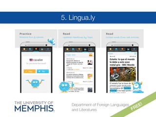 5. Lingua.ly
Department of Foreign Languages
and Literatures

 