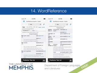 14. WordReference
Department of Foreign Languages
and Literatures

 
