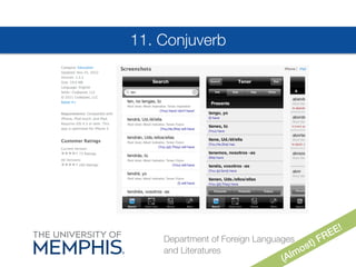 11. Conjuverb
Department of Foreign Languages
and Literatures

 