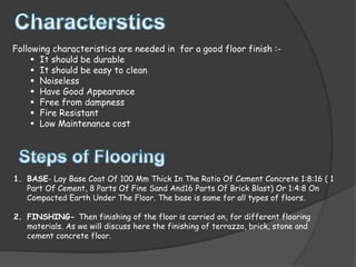 FLOORING &amp; ITS TYPE | PPT