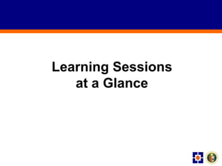 Learning Sessions at a Glance 