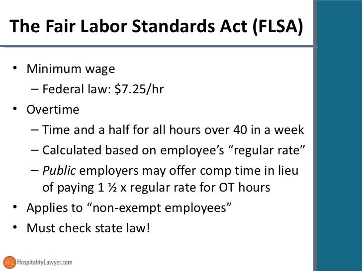 Hospitality Law Conference Preview FLSA
