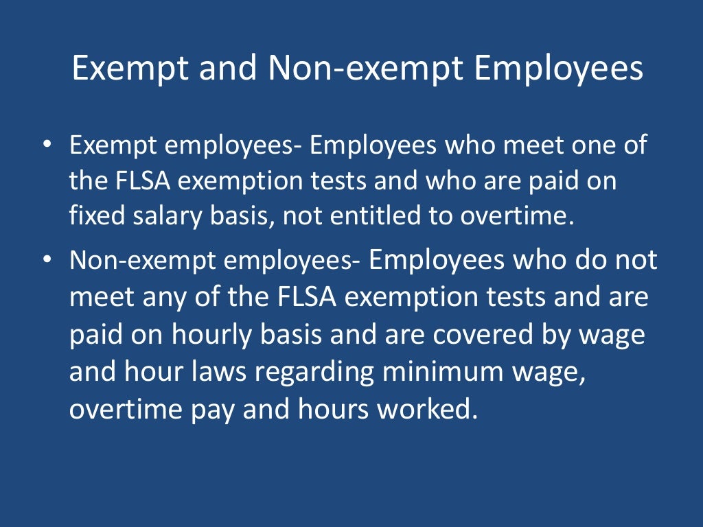 FLSA Exemptions How to Identify Exempt Employees