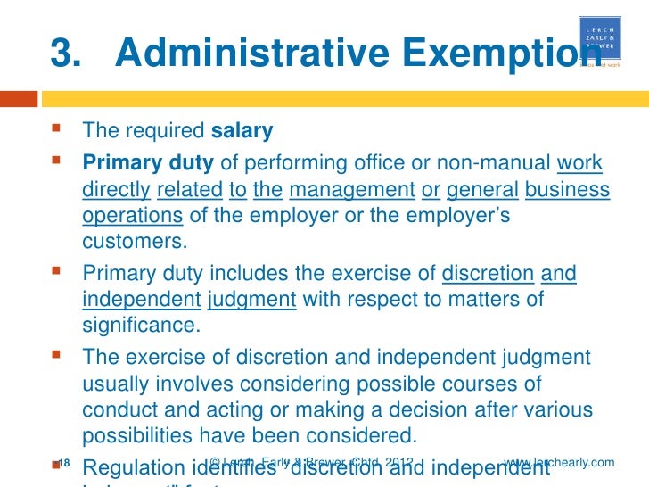 Flsa white collar exemptions
