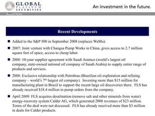  Flow Solutions DivisionQ2 2009 Earnings will be announced 7/29/09.
