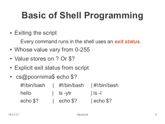 Fundamental of Shell Programming