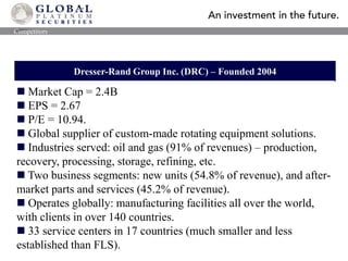  Indicates that most of realignment is complete (max of $0.50/share).UN Oil-for-Food ProgramFiasco with SEC/DOJSource: FLS 2007 10-K