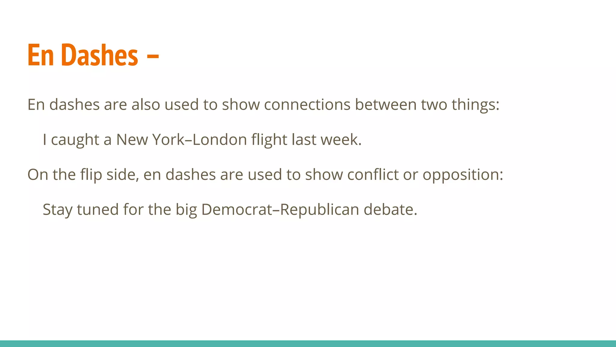 How to Use Hyphens and Dashes | PPTX