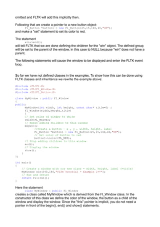 Fltk tutorial | PDF