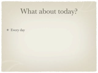 What about today?

Every day
 