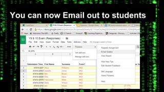 You can now Email out to students 
 