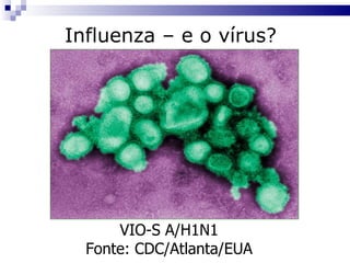 VIO-S A/H1N1 Fonte: CDC/Atlanta/EUA Influenza – e o vírus?   
