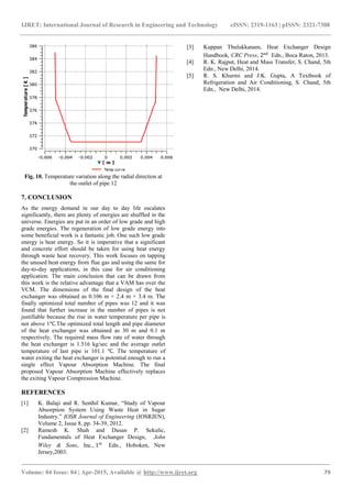 Flue gas low temperature heat recovery system for air conditioning | PDF