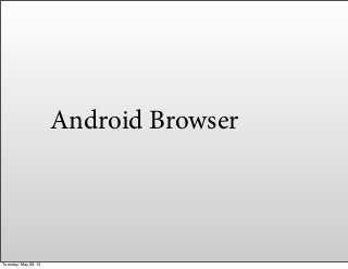 Android Browser
Tuesday, May 28, 13
 