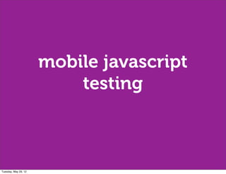 Breaking HTML5 limits with Mobile JavaScript