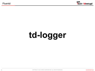 Fluentd

td-logger

32

COPYRIGHT &copy; 2013 IPROS CORPORATION. ALL RIGHTS RESERVED.

【CONFIDENTIAL】

 