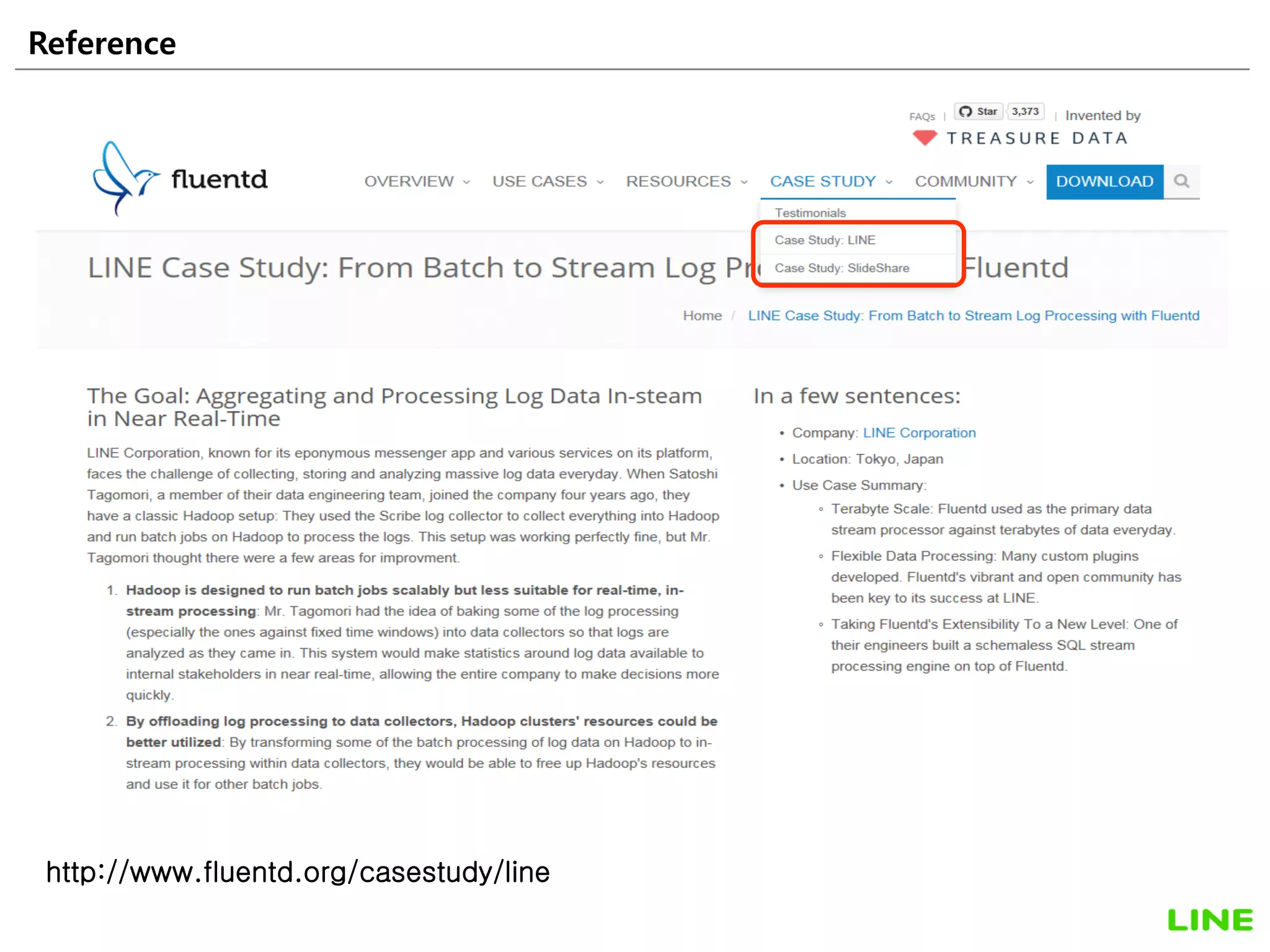 Reference 55
http://www.fluentd.org/casestudy/line
 