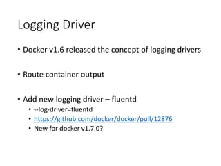 Fluentd and docker monitoring | PDF