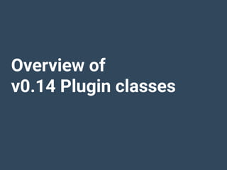 Overview of
v0.14 Plugin classes
 