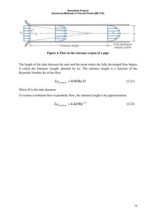 Flow Inside a Pipe with Fluent Modelling | PDF