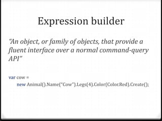 Fluent interface in c# | PPT