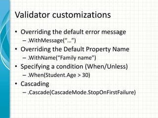 Fluent validation | PPTX