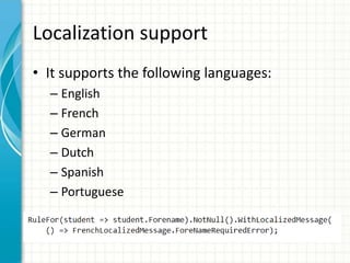 Fluent validation | PPTX