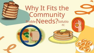 Why It Fits the
Community
Needs?
Proble
m:
Solutio
n:
 