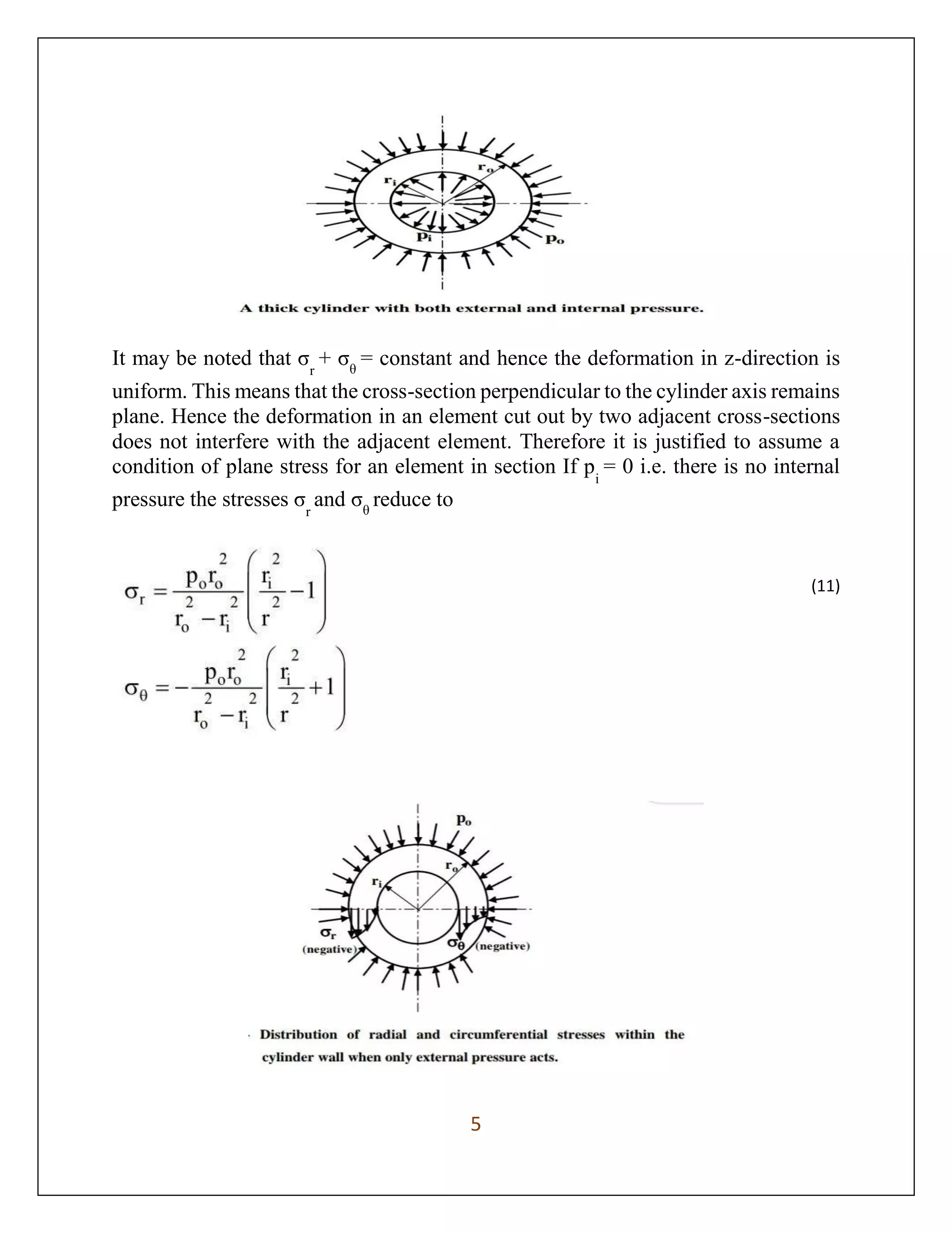 Strength of Materials Compound Thick Cylinders Applications | PDF