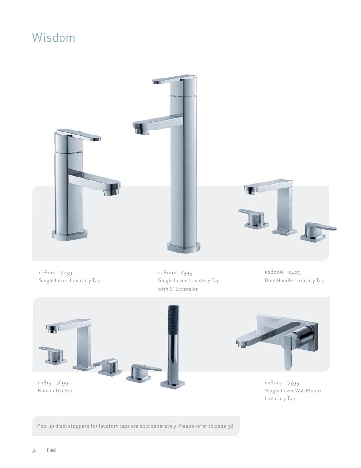 Fluid Faucet Catalogue