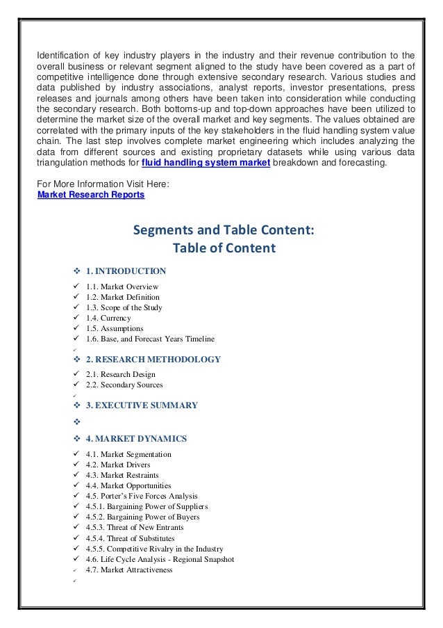 Industrial Outlook of Fluid Handling System Market