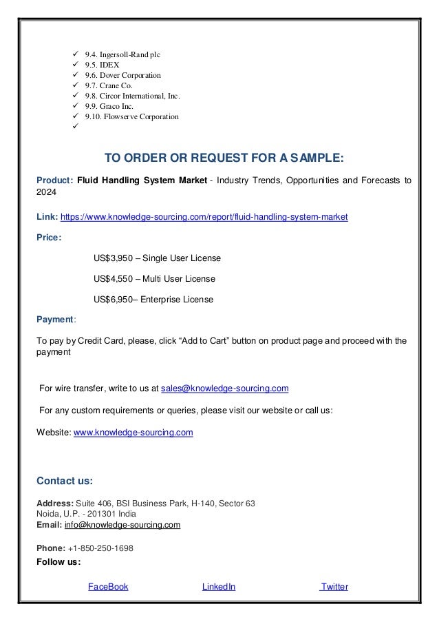 Industrial Outlook of Fluid Handling System Market