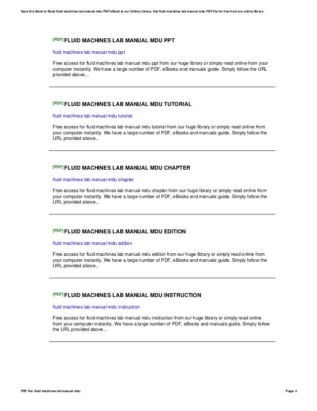 Fluid machineslabmanualmdu
