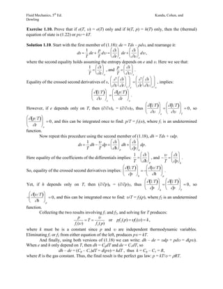 Fluid Mechanics 5th Edition Kundu Solutions Manual | PDF