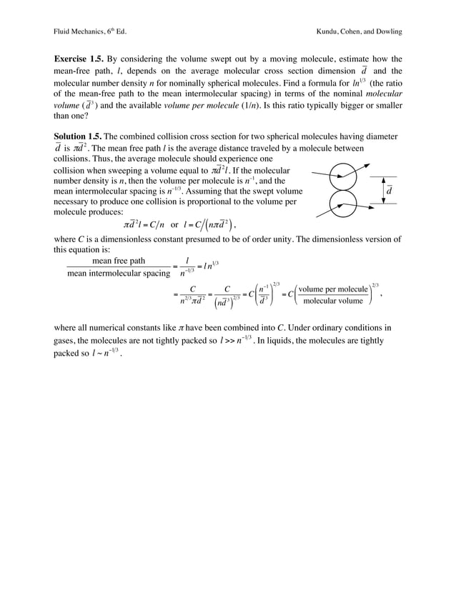 Fluid Mechanics 6th Edition Kundu Solutions Manual PDF