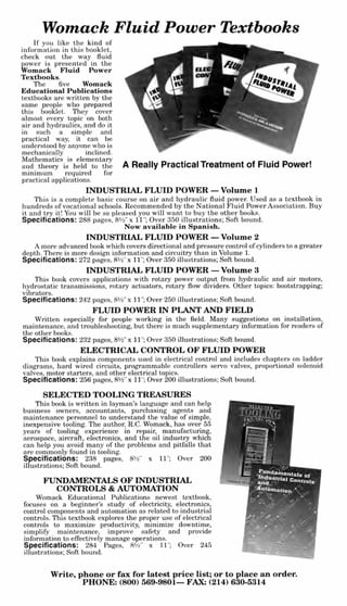 WOMACK FLUID POWER DATA BOOK visual data 5
