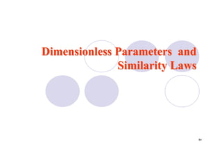 64
Dimensionless Parameters andDimensionless Parameters and
Similarity LawsSimilarity Laws
 