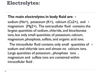 Fluid , electrolyte and acid-base balance | PDF