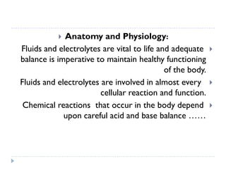 Fluid , electrolyte and acid-base balance | PDF
