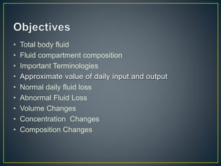 Fluid and electrolyte balance | PPTX