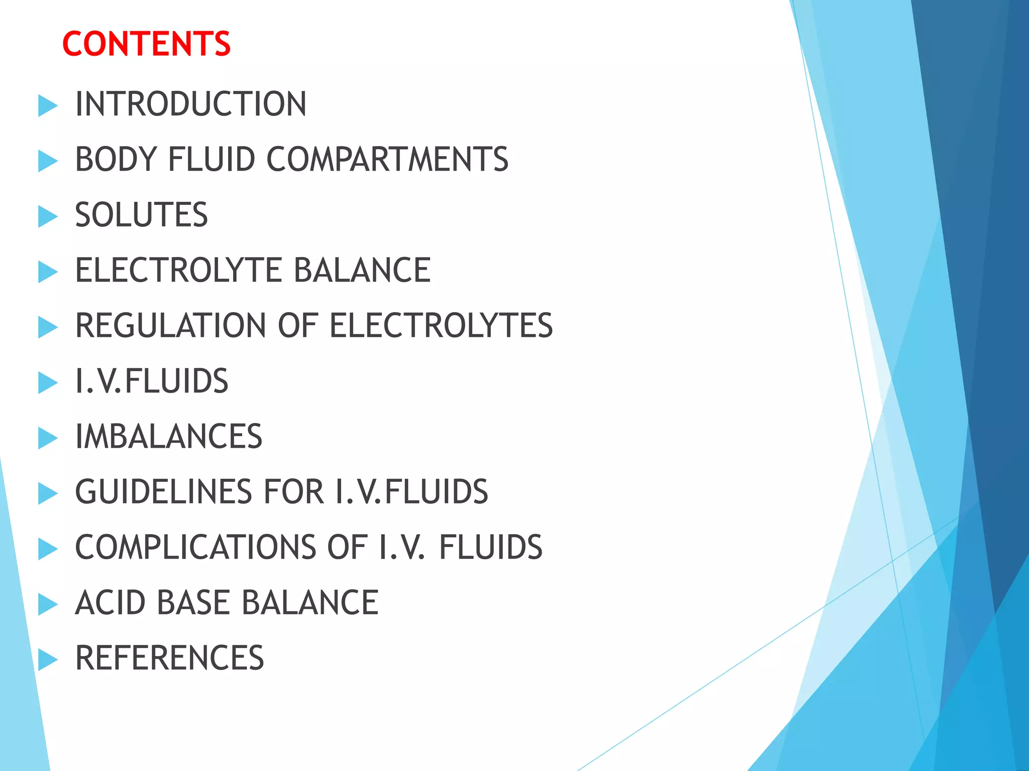 Fluid and electrolyte balance | PPT