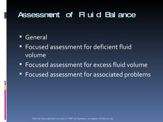 Fluid And Electrolyte Balance Chapter 026 | PPT