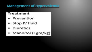 Management of Hypervolemia
 