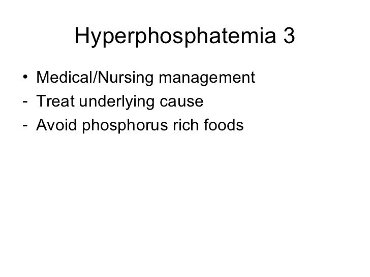 Hyperphosphatemia Foods To Avoid Hyperphosphatemia Foods To Avoid